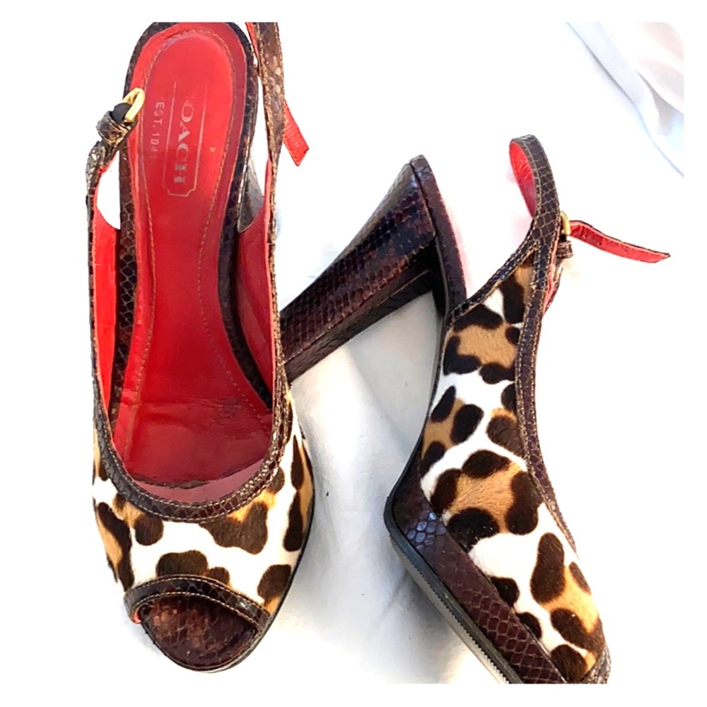Fabulous Leopard and leather pressed skin heels